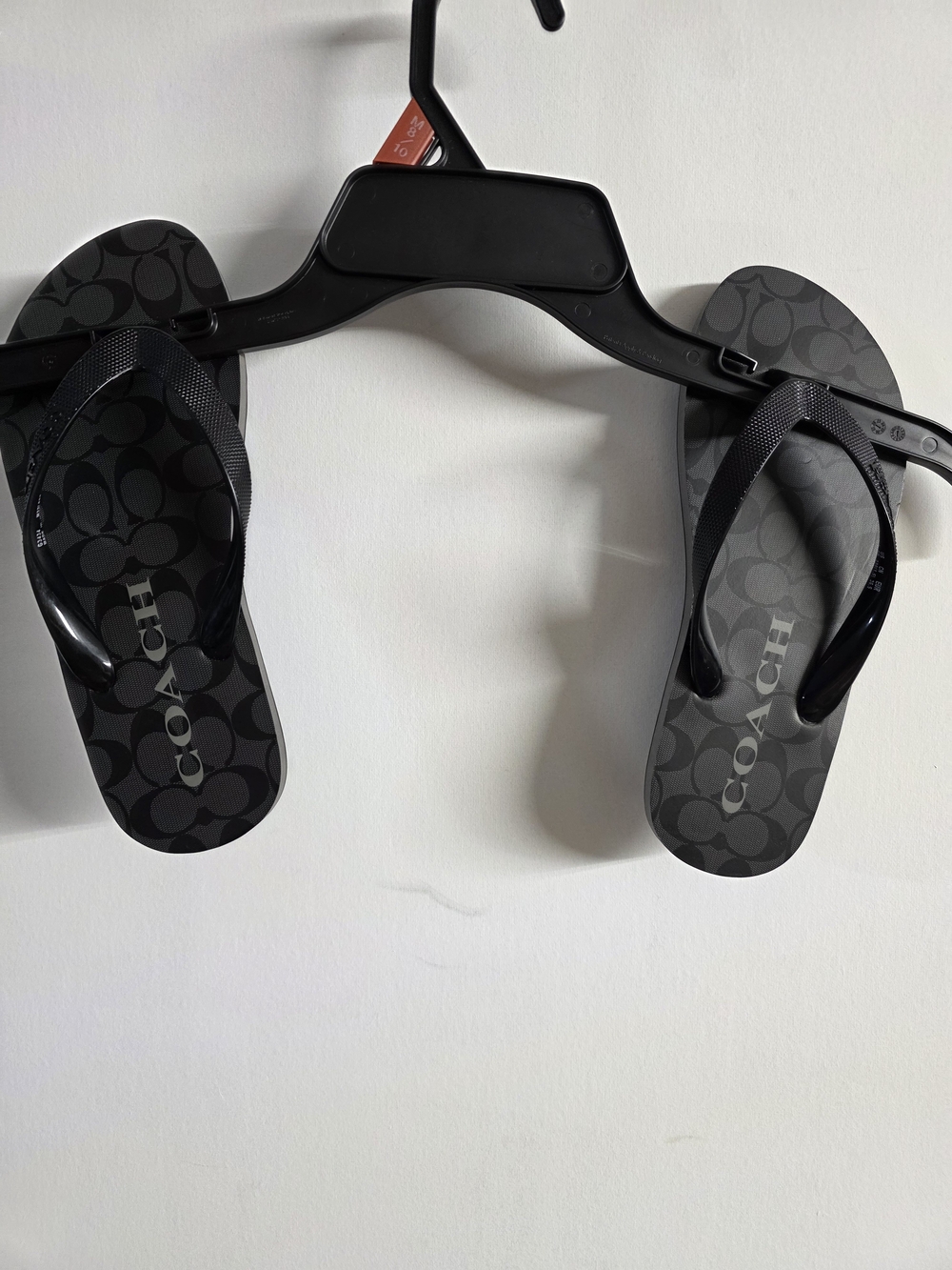 COACH Black Signature Flip Flops